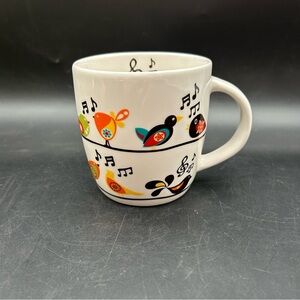 Valentina Vibrant Bird and Music Mug
